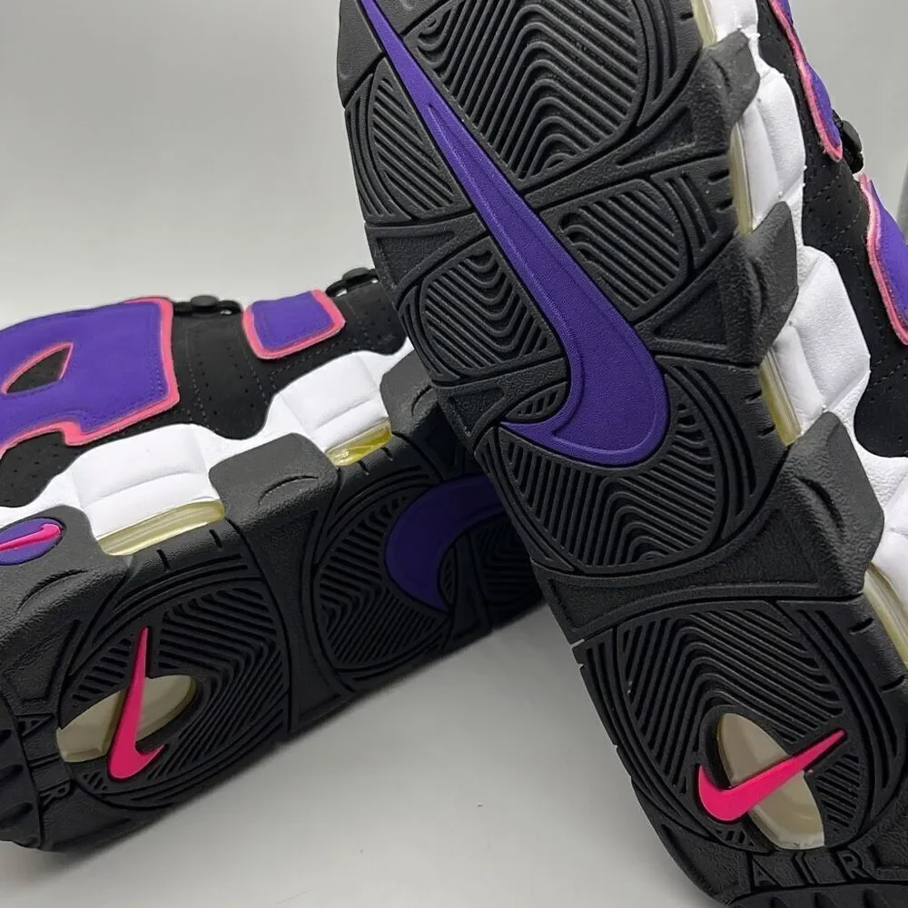 Nike Air More Uptempo '96-Black/Court Purple/Hyper Pink/Multi-NWB-Men 11.5 - Picture 6 of 10